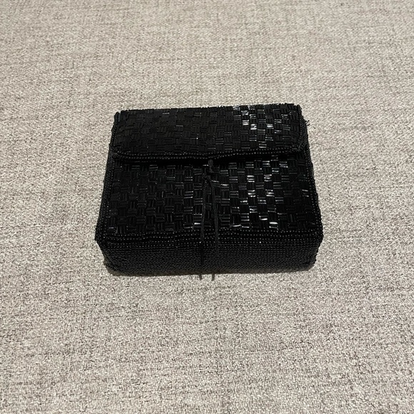 Beaded Mini Black Purse - Picture 4 of 8